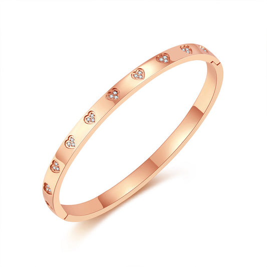 Women's bangle bracelet - rose
