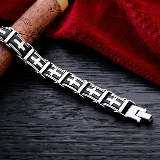 Crusader Cross Link Bracelet