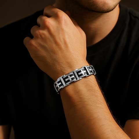 Crusader Cross Link Bracelet