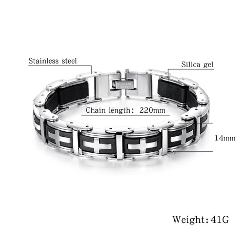 Crusader Cross Link Bracelet