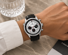 Oceanaut Flight – Pink Dial Women's Quartz Sport Watch with 41mm Rubber Case, Matching Silicone Strap & Second Counter Feature