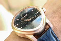 Egard Dali V2 Rose – Rose Gold Automatic Men's Watch with Curved 316L Steel Case, Seiko NH35 Movement & Sapphire Crystal