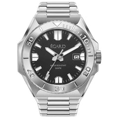 Egard King Ocean Classic – Black Swiss Automatic Dive Watch with Unidirectional Bezel, Sapphire Crystal & 500M Water Resistance