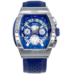 Patriot Blue Legend – Navy Blue Swiss Men's Watch with 316L Stainless Steel Case, K1 Crystal & Dual Time Movement