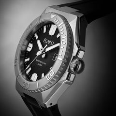 Egard King Ocean Classic – Black Swiss Automatic Dive Watch with Unidirectional Bezel, Sapphire Crystal & 500M Water Resistance