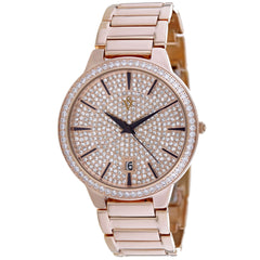 Christian Van Sant Alessia – Rose Gold Dial Women's Automatic Multifunction Watch with 42mm Stainless Steel Case, Yellow Leather Strap & Mineral Crystal