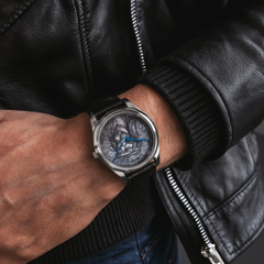 Egard In His Name Classic – Silver Automatic Men's Watch with Seiko NH35 Movement, Sapphire Crystal & Leather Strap