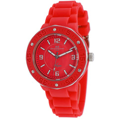 Oceanaut Acqua – White Dial Women's Quartz Watch with Black Rubber Strap, Crystal Bezel & 40mm Stainless Steel Case