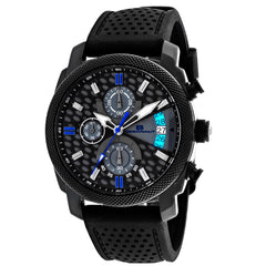 Oceanaut Kryptonite – Black & Grey Dial Men's Quartz Chronograph Sport Watch with 42mm Stainless Steel Case, Black Rubber Strap & 50M Water Resistance