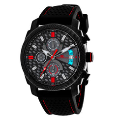 Oceanaut Kryptonite – Black Dial Men's Quartz Dive Watch with 40mm Stainless Steel Case, Black Silicone Strap, Date Display & 200M Water Resistance