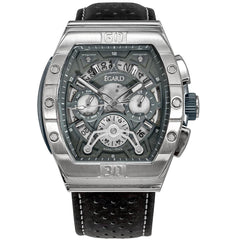 Patriot Steelmaker – Silver & Black Swiss Men's Watch with 316L Stainless Steel Case, K1 Crystal & Miyota Dual Time Movement