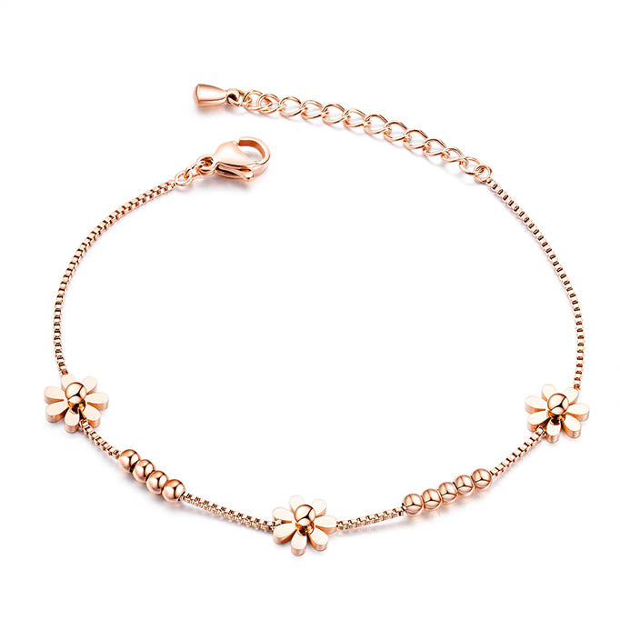 Women's Flower gem bracelet - Rose