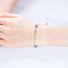 Women's Flower gem bracelet - silver