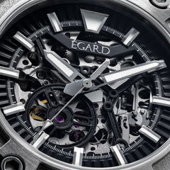 Egard King Ocean Skeleton Steel – Swiss Automatic Dive Watch with Open Heart Dial, 500M Water Resistance & Sapphire Crystal