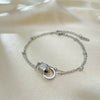 Women's linked bracelet - silver