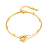 Women's linked bracelet - gold