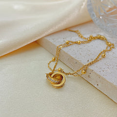 Women's linked bracelet - gold