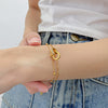 Women's linked bracelet - gold