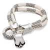 Skull Clasp White Genuine Snake Skin Bracelet