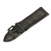 26mm Black genuine leather strap -black buckle