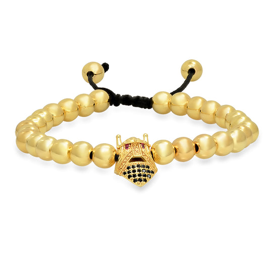 Gold Beaded Gladiator Bracelet
