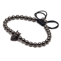 Black Beaded Gladiator Bracelet