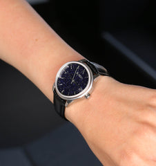 Egard Dali F2 Steel – Curved Silver Automatic Men's Watch with Seiko NH35 Movement, Sapphire Crystal & Leather Strap