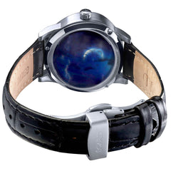 Egard Dali F2 Steel – Curved Silver Automatic Men's Watch with Seiko NH35 Movement, Sapphire Crystal & Leather Strap