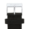 22mm Black genuine leather strap