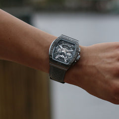 Patriot Gunbeast – Dark Grey Swiss Men's Watch with 316L Stainless Steel Case, K1 Crystal & Miyota Dual Time Movement