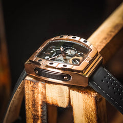 Patriot Rose – Two-Tone Rose Gold Women's Watch | Miyota Movement | K1 Hybrid Crystal | Leather Strap