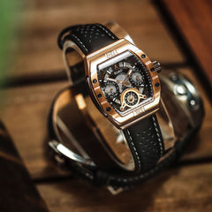 Patriot Rose – Two-Tone Rose Gold Women's Watch | Miyota Movement | K1 Hybrid Crystal | Leather Strap