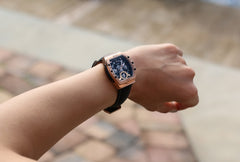 Patriot Rose – Two-Tone Rose Gold Women's Watch | Miyota Movement | K1 Hybrid Crystal | Leather Strap