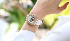 Patriot Vanille Swiss Assembled Women's Watch – 316L Stainless Steel, K1 Hybrid Crystal, Miyota Dual Time Movement